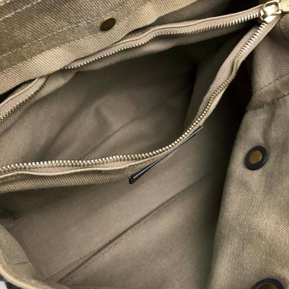 Authentic YVES SAINT LAURENT 229680 Muse 2 Shoulder Bag Hand Bag Dark Gray x Bei - Picture 8 of 10